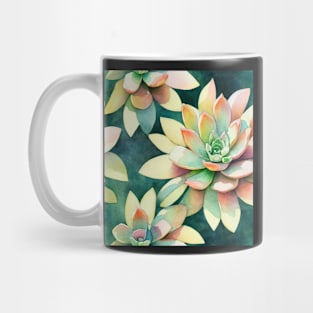 Watercolor succulent pattern Mug